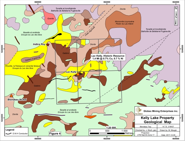 Kelly Lake Geology map 2017